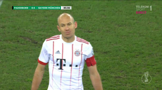 Cu dreptul e greu, cu stângul e zeu! Robben s-a făcut de râs în prima repriză, dar a făcut show pe final! Bayern, victorie clară cu Paderborn