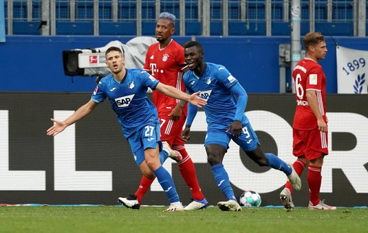 Bayern a coborât cu picioarele pe pământ. Înfrângere dură pentru supercampioana Europei cu Hoffenheim, prima din decembrie 2019 încoace!