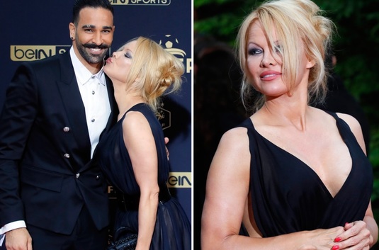 Au atras toate privirile! FOTO | Cum s-au afişat Adil Rami şi Pamela Anderson la gala fotbalului francez