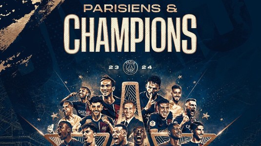 PSG, din nou campioană a Franţei! Parizienii au obţinut titlul cu numărul 12, înainte de dubla din semifinalele Champions League