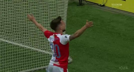 VIDEO | Băluţă, la înălţime! A marcat în derby-ul oraşului Praga şi a ridicat suporterii de pe scaune