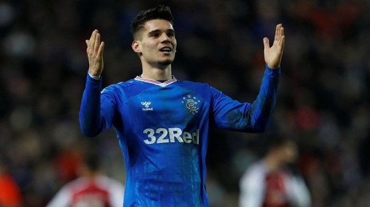 Rangers câştigă la scor de neprezentare şi urcă pe primul loc în campionatul Scoţiei. Cum s-a descurcat Ianis Hagi