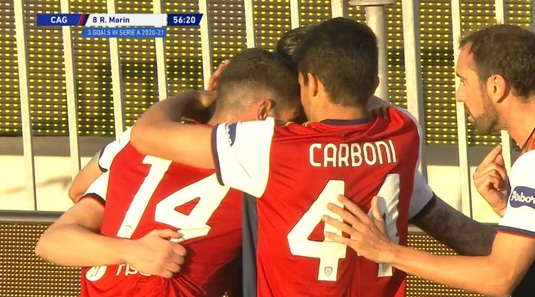 VIDEO | Răzvan Marin, gol şi pasă de gol în meciul Cagliari - AS Roma! Execuţie superbă a românului