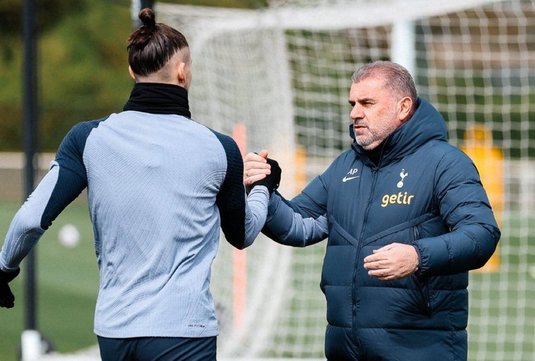 Doar cuvinte de laudă! Ange Postecoglu l-a "radiografiat" pe Radu Drăguşin la aproape un an de la transferul la Tottenham