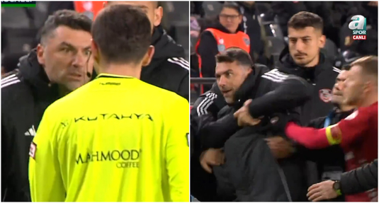 VIDEO | Conflict de proporţii în Turcia! Burak Yilmaz a fost la un pas de bătaie cu arbitrul. Maxim şi Sorescu au intervenit