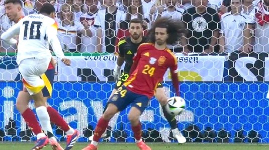 Germanii "au luat foc"! "A fost penalty", înainte ca Spania să se califice în semifinala EURO 2024. "Faza trebuia penalizată, mâna era clar depărtată"