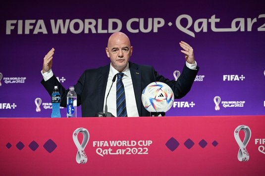 Reacţia lui Gianni Infantino cu o zi înainte să înceapă Cupa Mondială: "Mă simt qatarez, african, gay, muncitor migrant. Ştiu ce înseamnă să fii discriminat!"