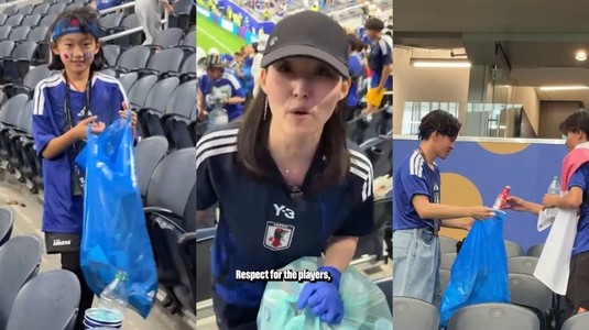 VIDEO | Fanii japonezi au lovit din nou. Au stat şi au făcut curat în tribune după meciul naţionalei lor cu Olanda