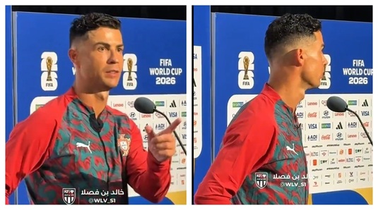 VIDEO | Au apărut imaginile! Cristiano Ronaldo s-a uitat la reporterul care-l întreba despre Messi, iar reacţia s-a viralizat