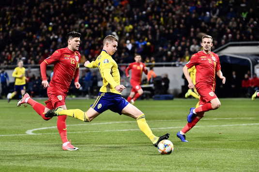 Suedia - România 2-1. Debut cu stângul în campania de calificare pentru Euro 2020. "Tricolorii" au avut o primă repriză de coşmar