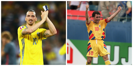 VIDEO | "Indiferent de scor, legendele rămân legende". Hagi şi Ibrahimovic, "faţă în faţă" înainte de Suedia - România 