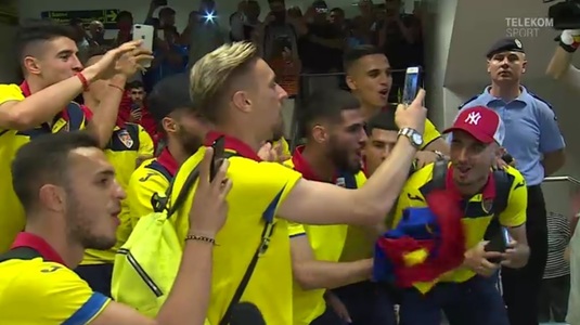 "Mândri că suntem români!" VIDEO | Tricolorii, emoţionaţi de primirea făcută de fani. Cum au reacţionat Andrei Ivan şi Florinel Coman la revenirea în ţară