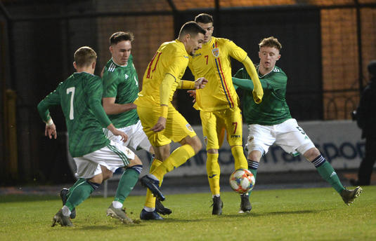 Irlanda de Nord U21 - România U21 0-0. "Tricolorii" mici nu câştigă în deplasare. România a terminat meciul în 10 oameni, "roşu" gratuit pentru Chindriş