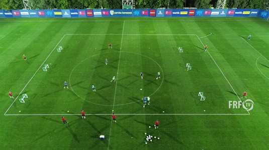 VIDEO | Imagini spectaculoase de la Mogoşoaia. Antrenamentul celor 12 tricolori aflaţi deja în cantonament a fost filmat cu drona