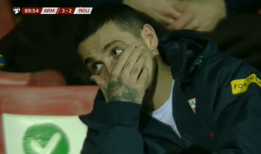 VIDEO | Nicolae Stanciu a oferit imaginea dezastrului după ce Armenia a învins pentru prima dată în istorie pe România. Cum a fost surprins de camerele TV