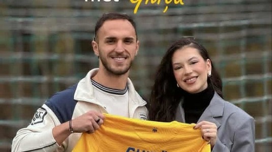 Cleopatra l-a întâlnit pe Ghiţă la portiţă: Artista Cleopatra Stratan s-a întâlnit cu fundaşul echipei naţionale Virgil Ghiţă - VIDEO