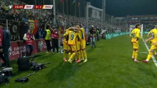 LIVE TEXT | Bosnia - România, ACUM, în preliminariile Cupei Mondiale. GOOOOOOL Bîrligea! "Tricolorii" au preluat conducerea la Zenica