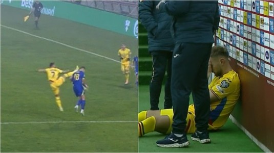 Ce prostie! Denis Drăguş, intrare "criminală" la doar două minute de la intrarea pe teren, în Bosnia - România