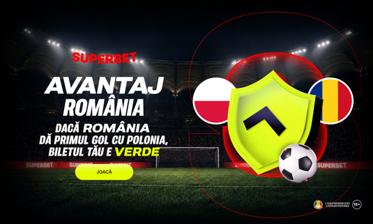 AVANTAJ ROMÂNIA, exclusiv la Superbet! Tricolorii marchează primii? Biletul tău pe victoria lor e deja verde