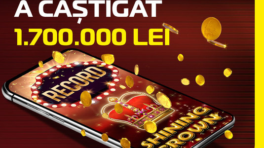 Record la Casa Pariurilor! 1.700.000 lei la slotul Shining Crown