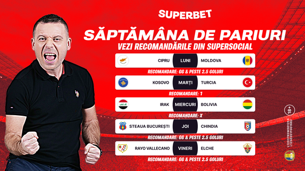 Săptămâna de pariuri a început în SuperSocial
