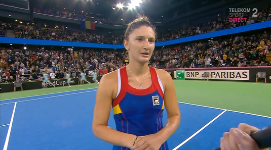 VIDEO | Irina Begu, mesaj emoţionant pentru spectatorii de la Cluj după victoria cu Sebov!