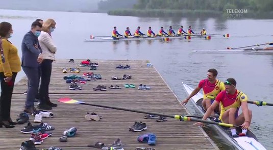Au scăpat de izolare! Ministrul Stroe le-a adus canotorilor vestea mult aşteptată | VIDEO