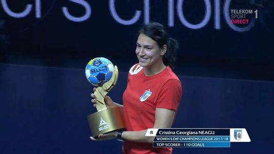 VIDEO Cristina Neagu, golgeter al Ligii Campionilor la handbal, cu 110 goluri marcate în acest sezon