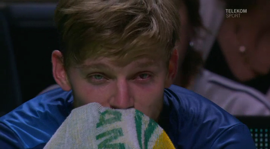 VIDEO | Accidentare HORROR în tenis. Belgianul Goffin a abandonat din cauza unei lovituri primite în ochi!