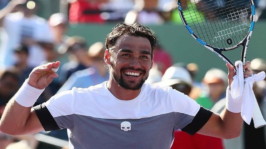 VIDEO | Punct senzaţional pentru Fabio Fognini. Italianul şi-a scăpat racheta imediat după ce a servit