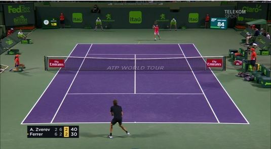 VIDEO | Zverev şi Ferrer au oferit cel mai lung schimb al turneului de la Miami