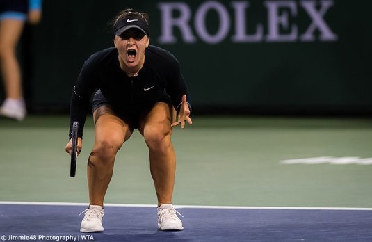 Bianca Andreescu, o nouă victorie de senzaţie la Miami! S-a calificat în optimi după ce a eliminat-o pe Angelique Kerber