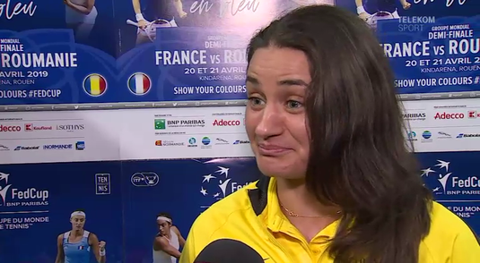 VIDEO | Veterana "naţionalei" de tenis şi dorinţa ciudată pe care o are: "Ar fi mai bine aşa" Ce aşteaptă de la întâlnirea cu Franţa 