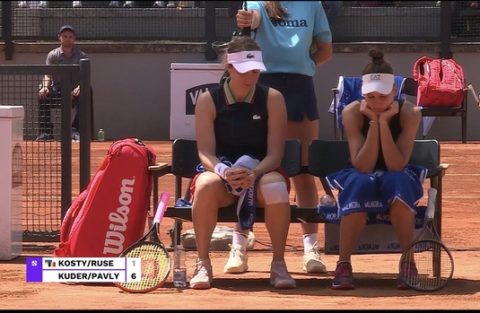 Scene de necrezut la Roma! Partenera Gabrielei Ruse, ucraineanca Kostyuk, nu a mai ieşit de la vestiare la meciul cu rusoaicele Kudermetova şi Pavlyuchenkova