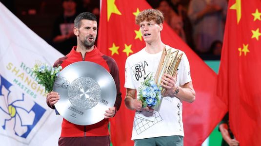 Djokovic este de nerecunoscut! Doar două seturi i-au trebuit lui Jannik Sinner să obţină titlul la Shanghai