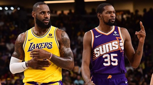 Spectacolul din NBA In-Season Tournament continuă cu un duel de gală. LeBron James vs. Kevin Durant, miercuri, ora 05:00, la Orange Sport 1