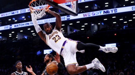LeBron James, de neoprit chiar şi la 39 de ani. Starul lui Lakers a marcat 40 de puncte în victoria cu Brooklyn Nets