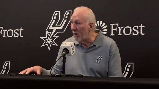 VIDEO | Gregg Popovich a vorbit pentru prima dată după ce şi-a anuţat retragerea din baschet: "Este timpul să fac această schimbare"