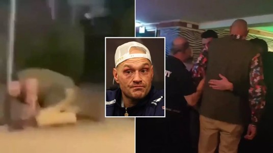 VIDEO | Tyson Fury, surprins în stare de ebrietate într-un bar. Pugilistul a căzut în cap în plină stradă