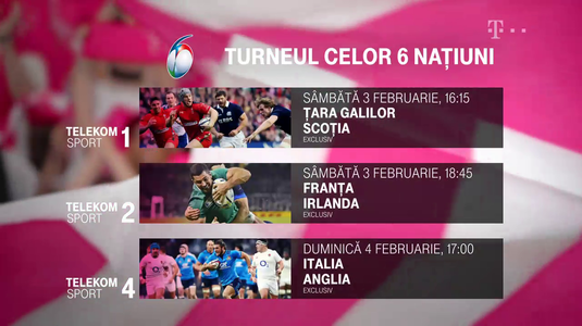 VIDEO | Spectacolul Six Nations e EXCLUSIV pe Telekom Sport! Programul transmisiunilor din prima etapă