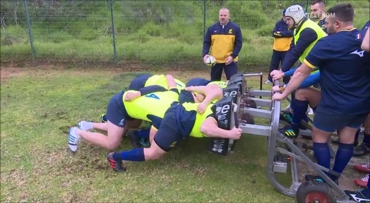 VIDEO | Concurenţi la "Cel mai puternic om de lume". Cum se antrenează rugbyştii de la naţională pentru meciul cu Georgia