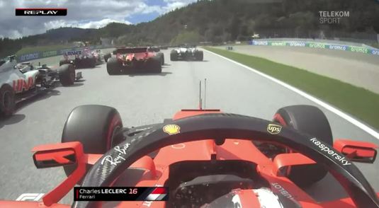 VIDEO Colegi la Ferrari, Sebastian Vettel şi Charles Leclerc s-au ciocnit în Marele Premiu al Stiriei