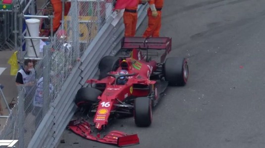 VIDEO | Leclerc, accident în ultimele secunde din calificări, dar Ferrari pleacă din pole position! Surprize la Monaco în Formula 1