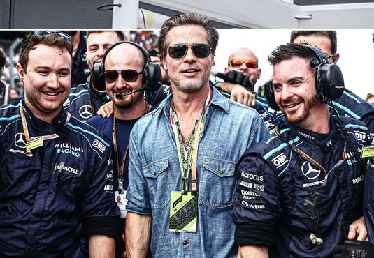 Brad Pitt, pe circuitul Marelui Premiu de la Silverstone pentru filmări la o nouă producţie
