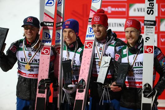 Norvegia, campioană mondială pe echipe la sărituri cu schiurile