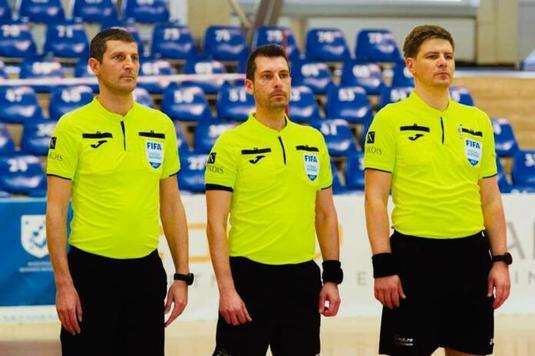 Arbitri români delegaţi în preliminariile Campionatului Mondial de futsal din 2024
