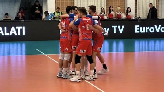 Volei masculin | Arcada Galaţi, victorie fantastică în grupele Ligii Campionilor