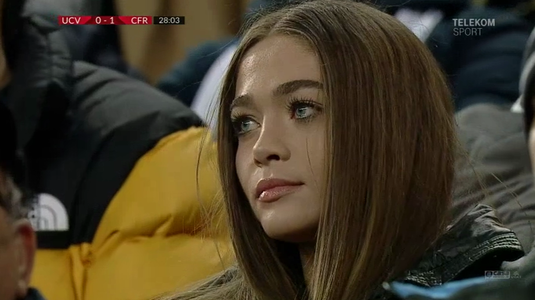 VIDEO | Prezenţă inedită la meciul U Craiova - CFR Cluj. Fosta iubită a lui Cristi Manea a fost surprinsă în tribune