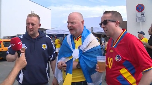 "Ianis Hagi?" Un fan scoţian a venit cu tricoul României la meciul cu Belgia şi a făcut senzaţie la interviu: "Am venit să vă susţinem"