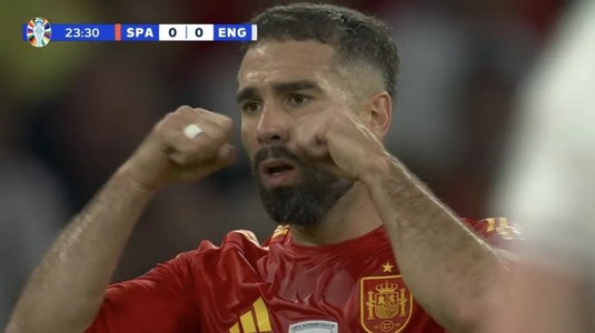 Dani Carvajal, moment neobişnuit în timpul finalei EURO 2024. Pe cine a vizat cu gestul său